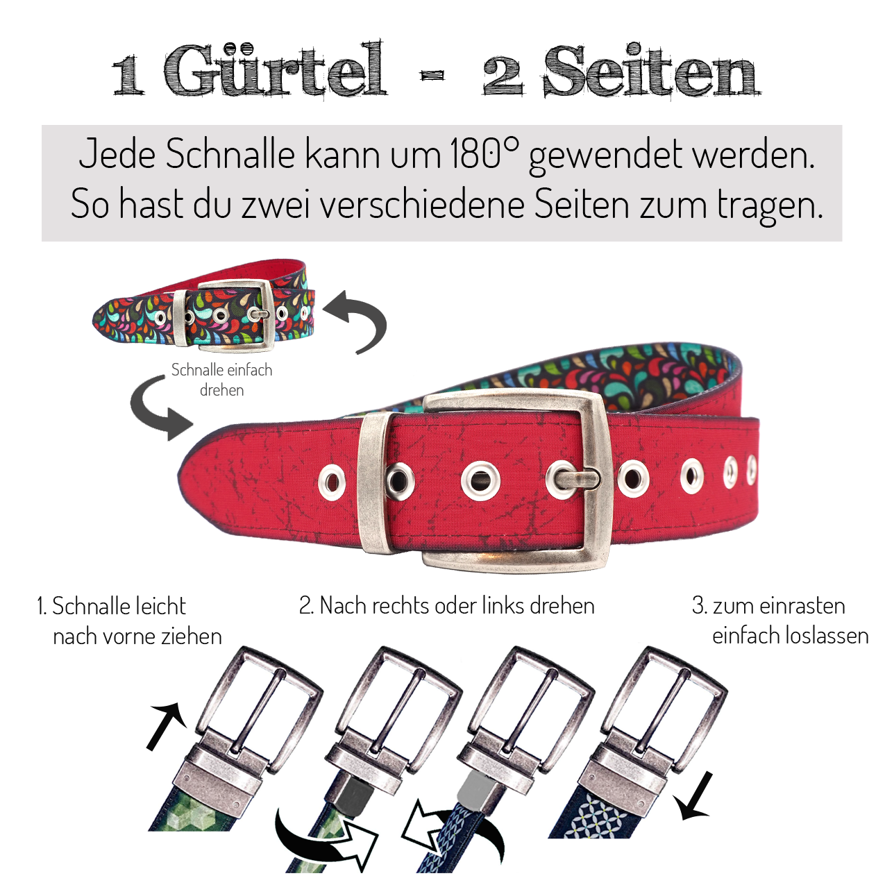 Seegarn - Gürtel / Wendegürtel Seenot 4cm